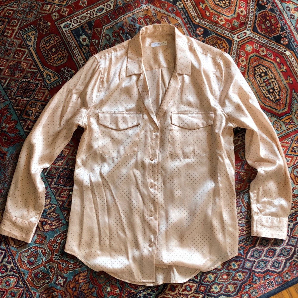 Equipment silk pajama blouse